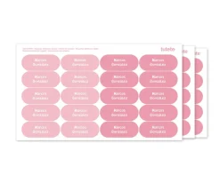 60 Pegatinas para Objetos Solid Pink