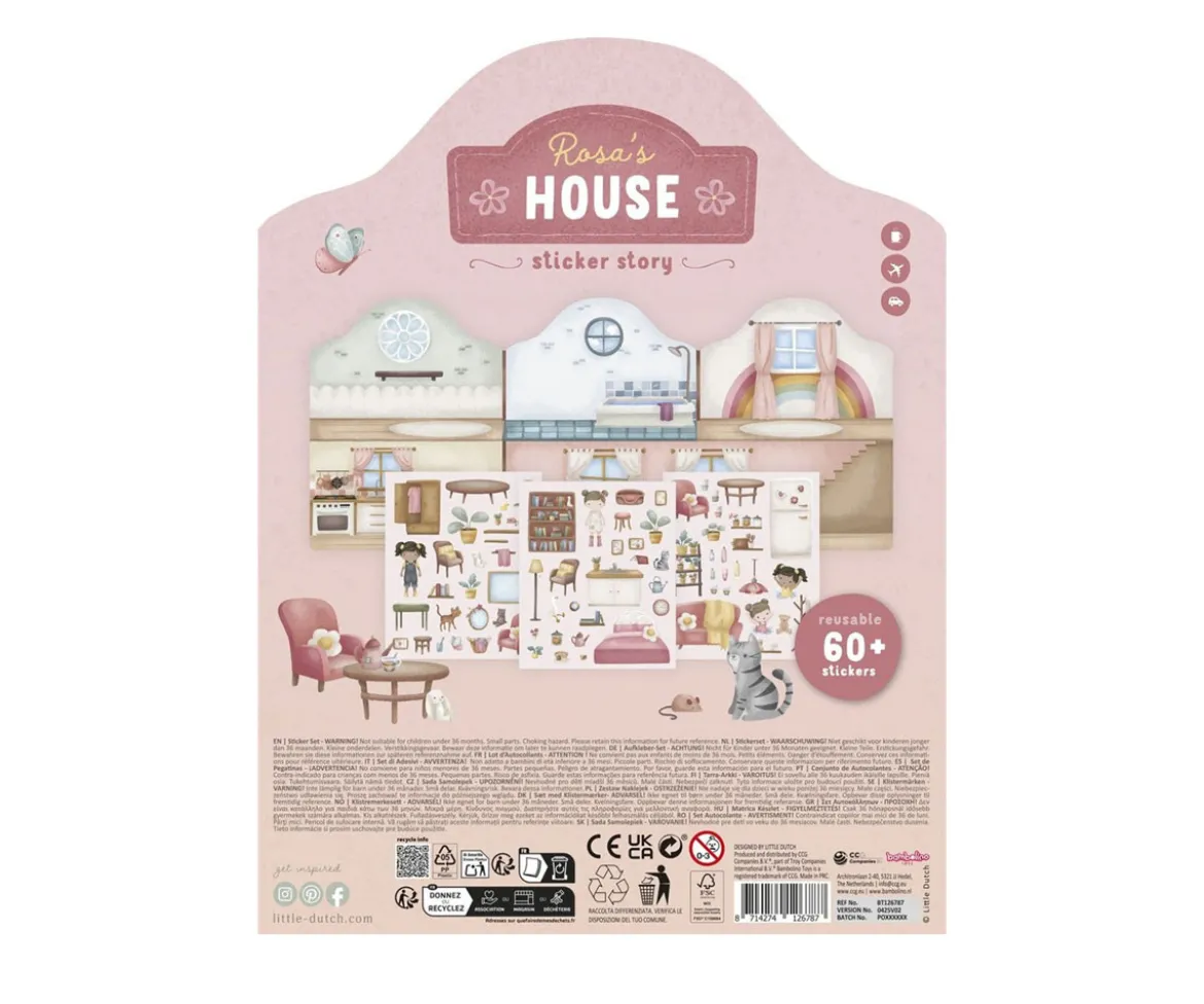 Pegatinas Reutilizables House Rosa
