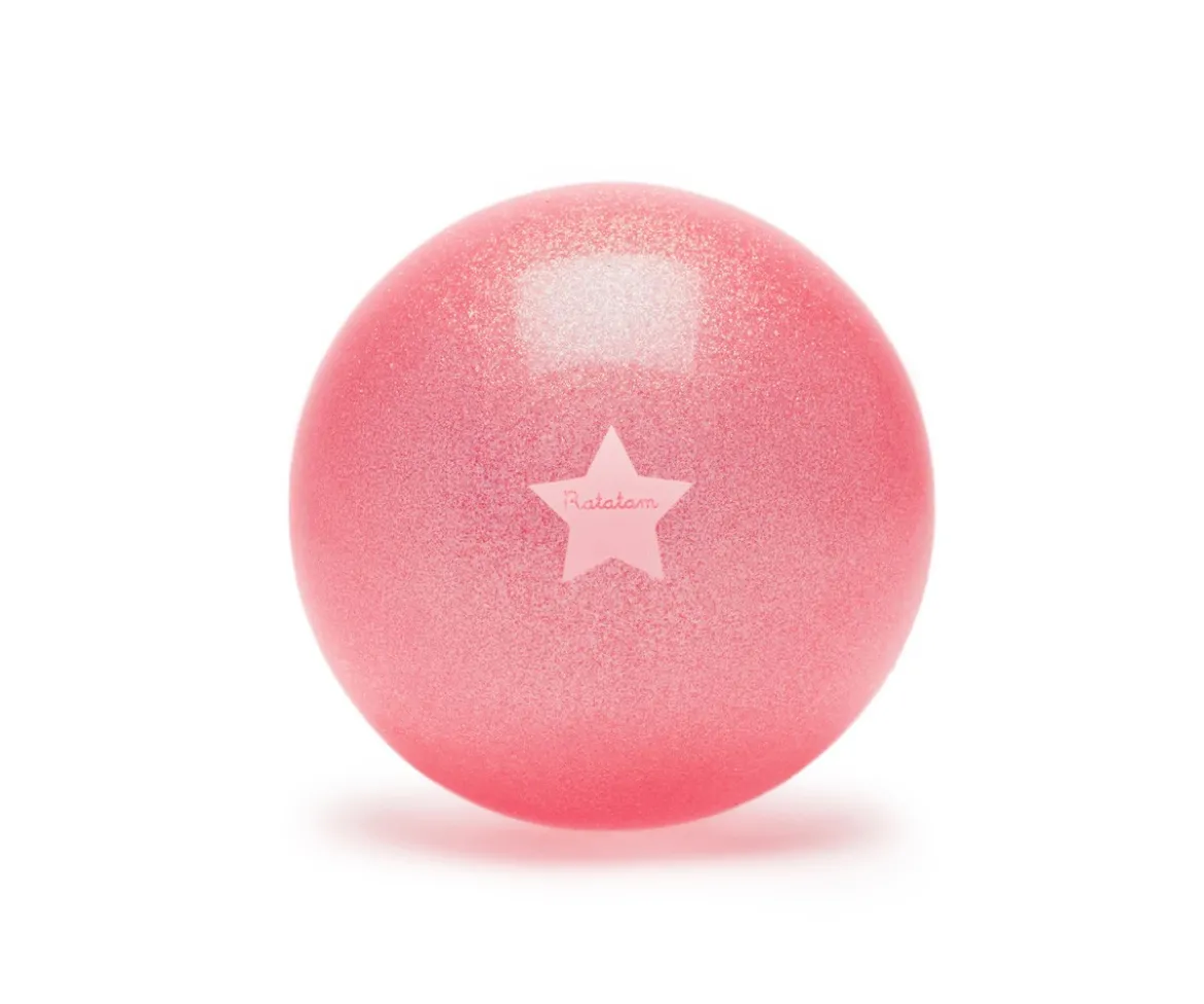 Pelota Glitter Rosa Neón 15 cm