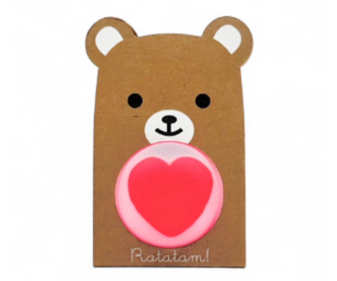 Pelota Saltarina Oso Rosa 43mm