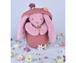 Peluche Conejito Rosa Fleurette 25 cm Personalizable