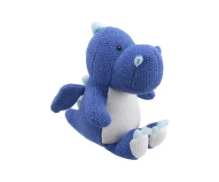 Peluche Dragón Azul Knitted 25cm