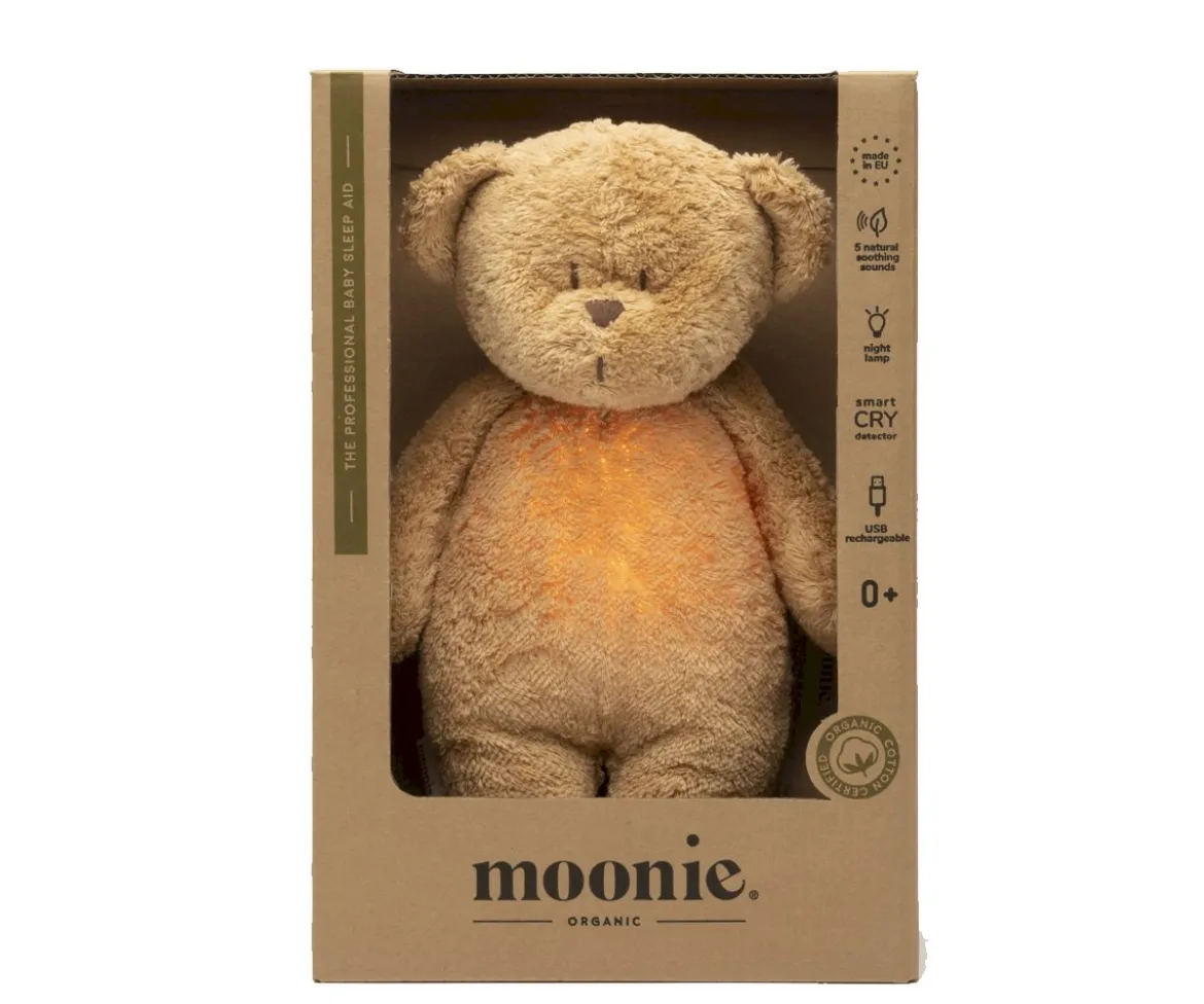 Peluche Luz-Sonido Oso Orgánico Moonie 2.0 Capuccino