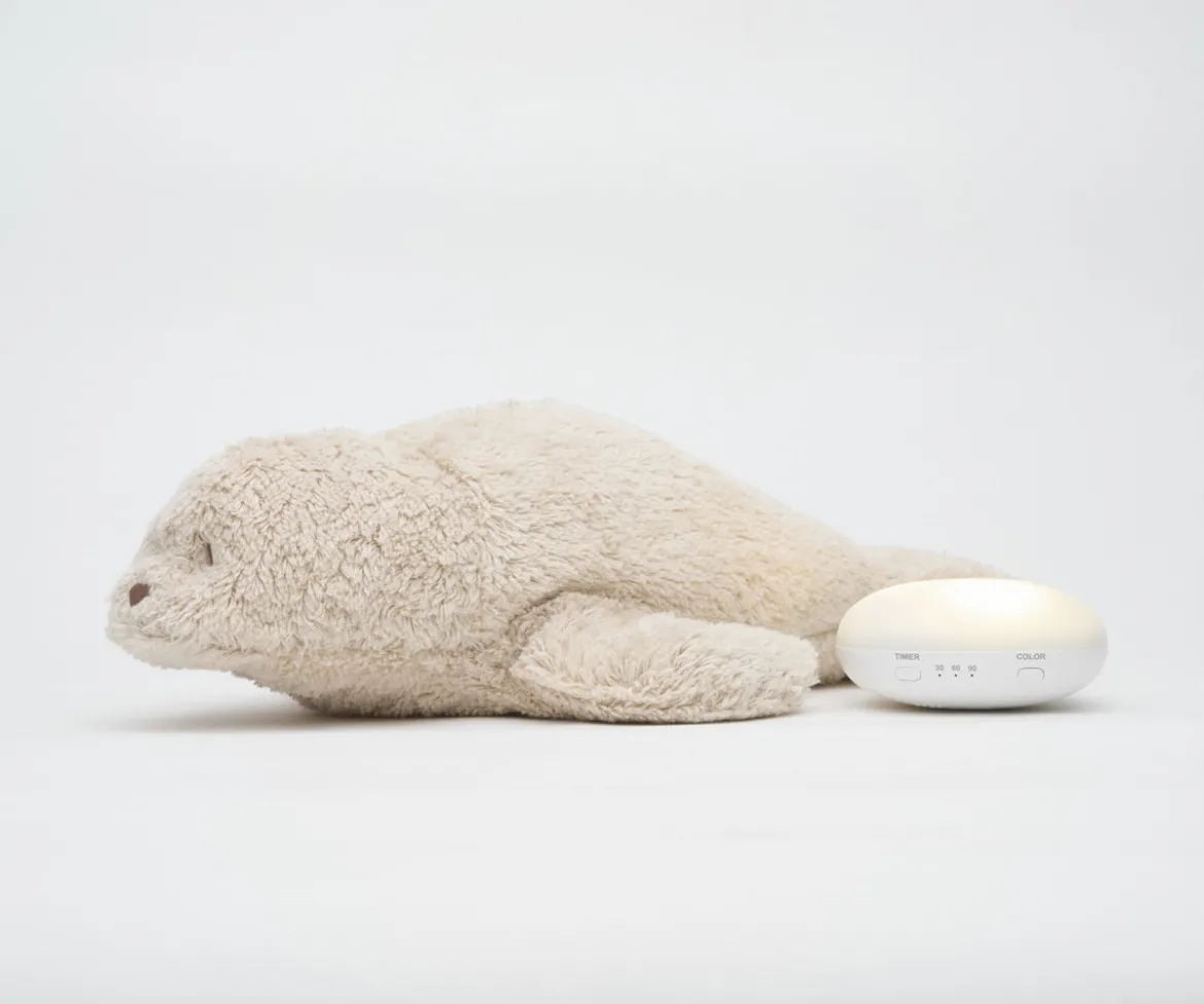 Peluche Luz-Sonido Seal Orgánico Moonie Sand