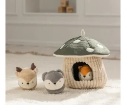 Peluche Sensorial de Actividades Hide & Seek Mushroom Verde
