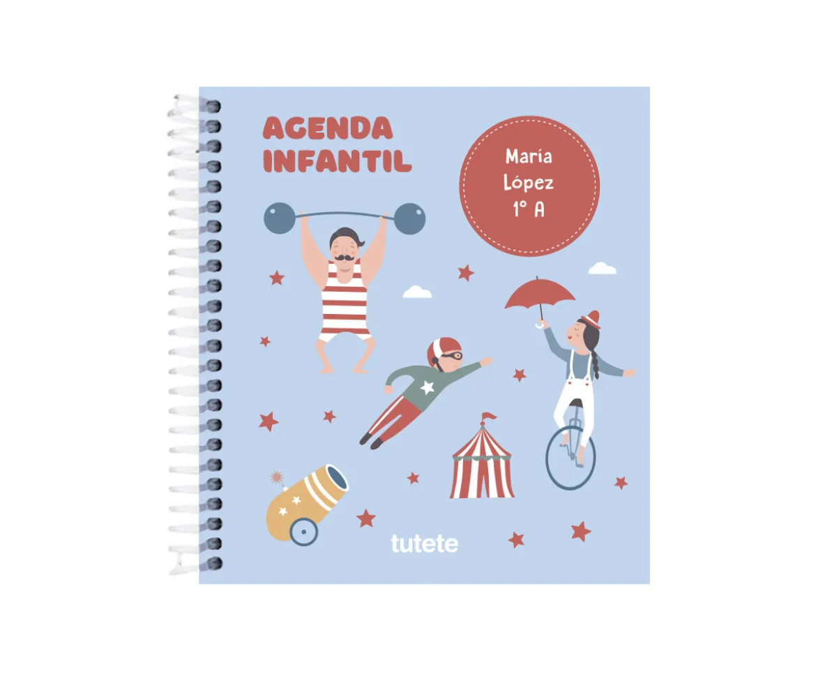 Pequeña Agenda Guardería Personalizable Circus Show