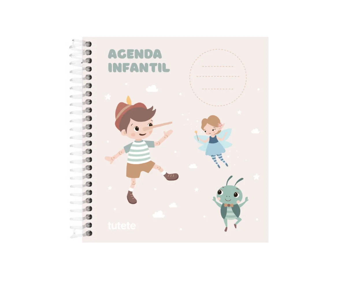 Pequeña Agenda Guardería Personalizable The wooden boy
