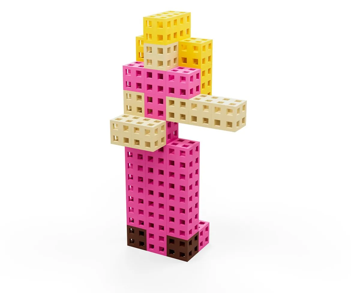 200 Piezas de Construcción Classic CUBE Pink