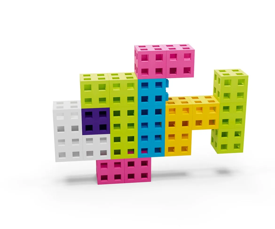 100 Piezas de Construcción Meli Classic CUBE Pink