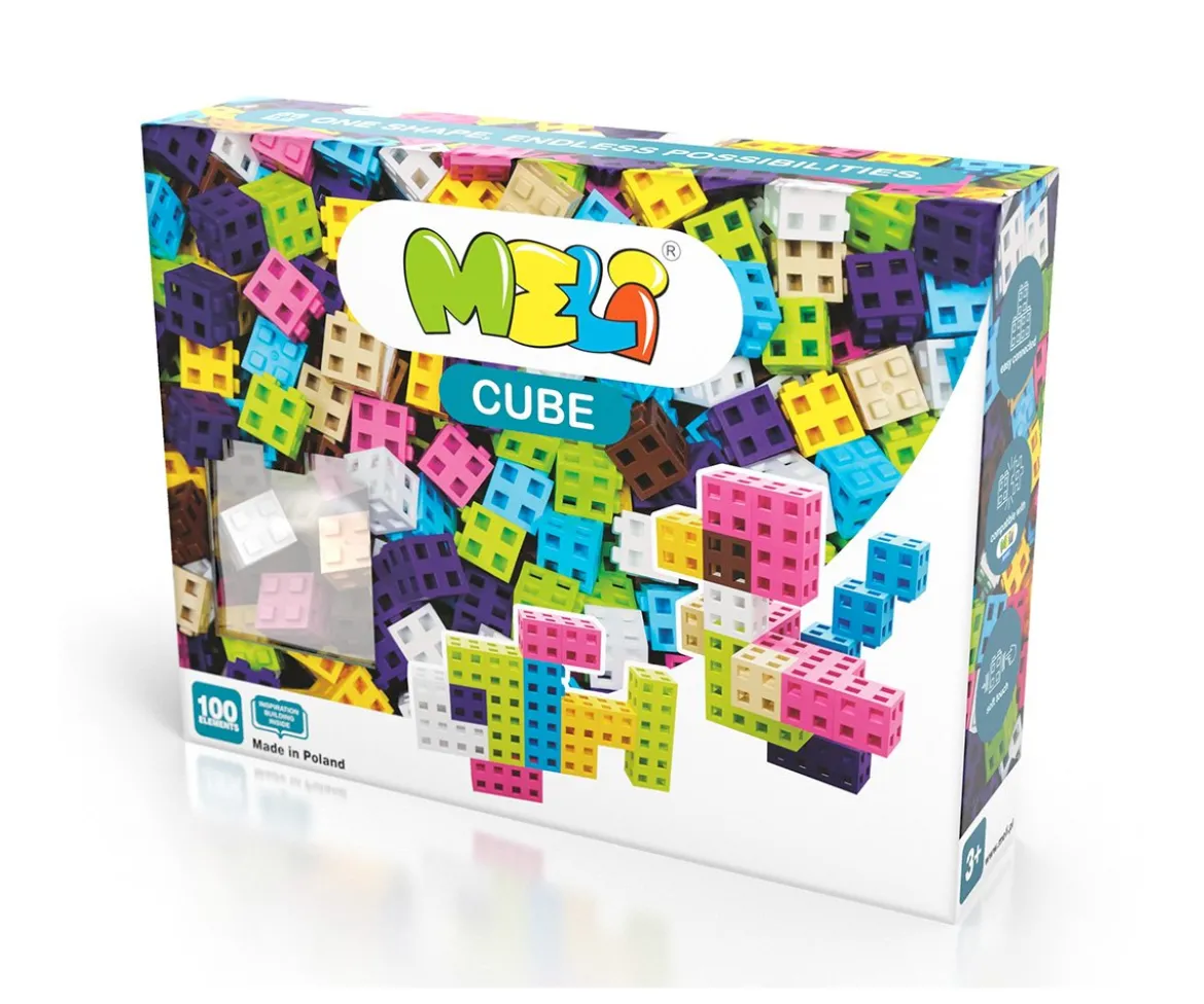 100 Piezas de Construcción Meli Classic CUBE Pink