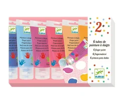 Pintura de Dedos 6 Tubos Colores Pastel