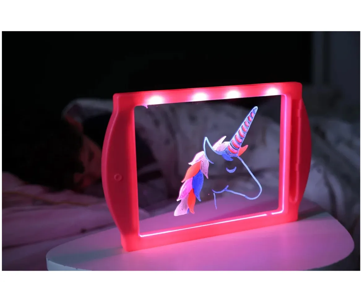 Pizarra de Dibujo Luminosa Glow Art Rosa
