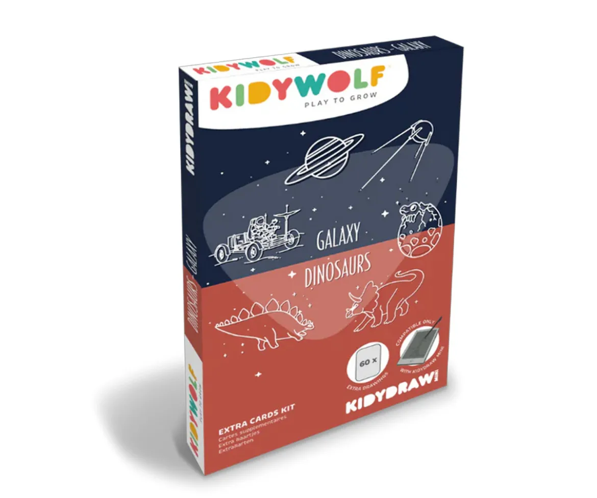 Plantillas KidyDraw Galaxia y Dinosaurios