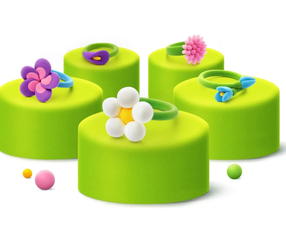 Plastilina Interactiva Anillos Florales (3 botes)