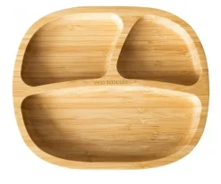 Plato Bambú con Ventosa Toddler Rosa