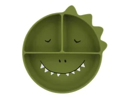 Plato 3 Compartimentos Silicona con Ventosa Mr. Dino