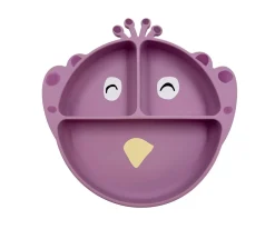 Plato 3 Compartimentos Silicona con Ventosa Mrs. Peacock