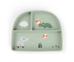 Plato con Compartimentos Stick&Stay Playground Green