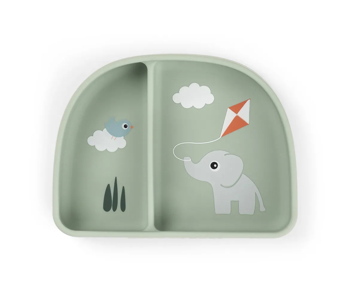 Plato con Compartimentos Stick&Stay Playground Green