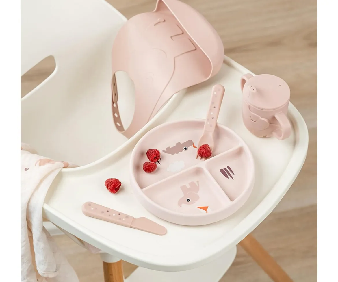 Plato con Compartimentos Stick&Stay Playground Powder