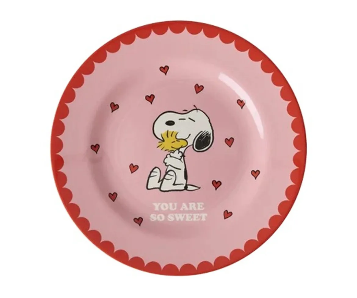 Plato de Melamina Snoopy Pink