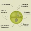 Plato de Silicona con Compartimentos Dinosaurio