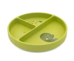 Plato de Silicona con Compartimentos Dinosaurio