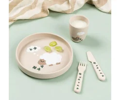 Plato de Silicone Stick&Stay Tiny Farm Sand