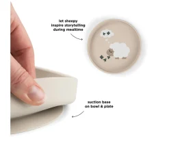 Plato de Silicone Stick&Stay Tiny Farm Sand