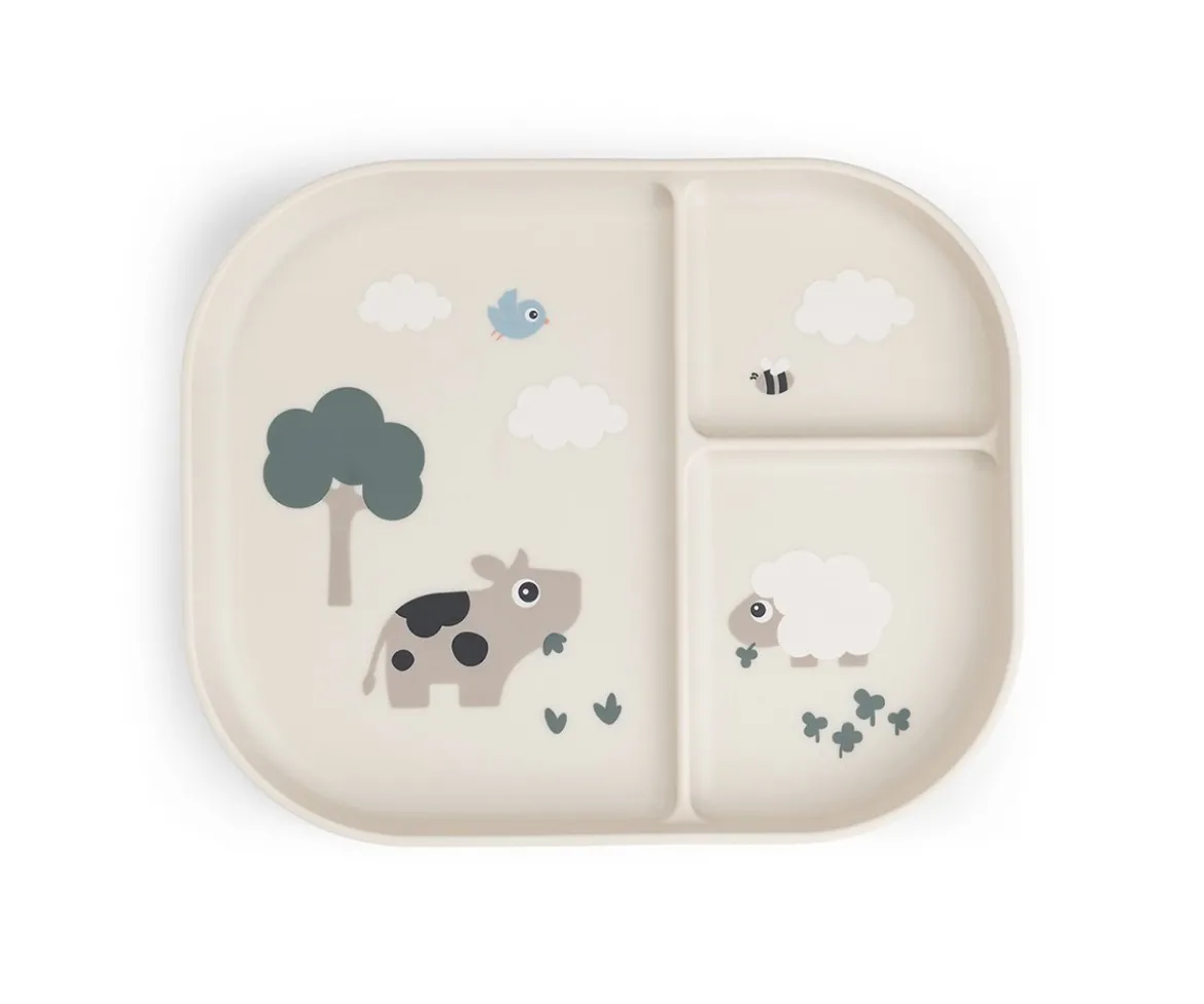 Plato Foodie Compartimentos Tiny Farm Sand