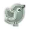 Plato Silicona Stick&Stay Snack Birdee Green