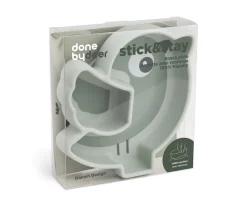 Plato Silicona Stick&Stay Snack Birdee Green