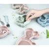 Plato Silicona Stick&Stay Snack Birdee Powder