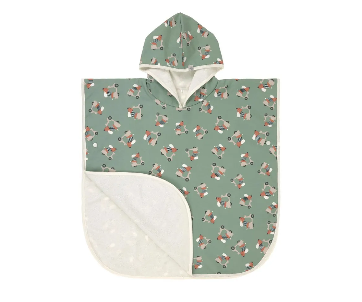 Poncho de Baño Scooter Dog Green