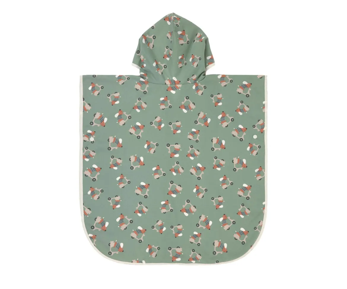 Poncho de Baño Scooter Dog Green