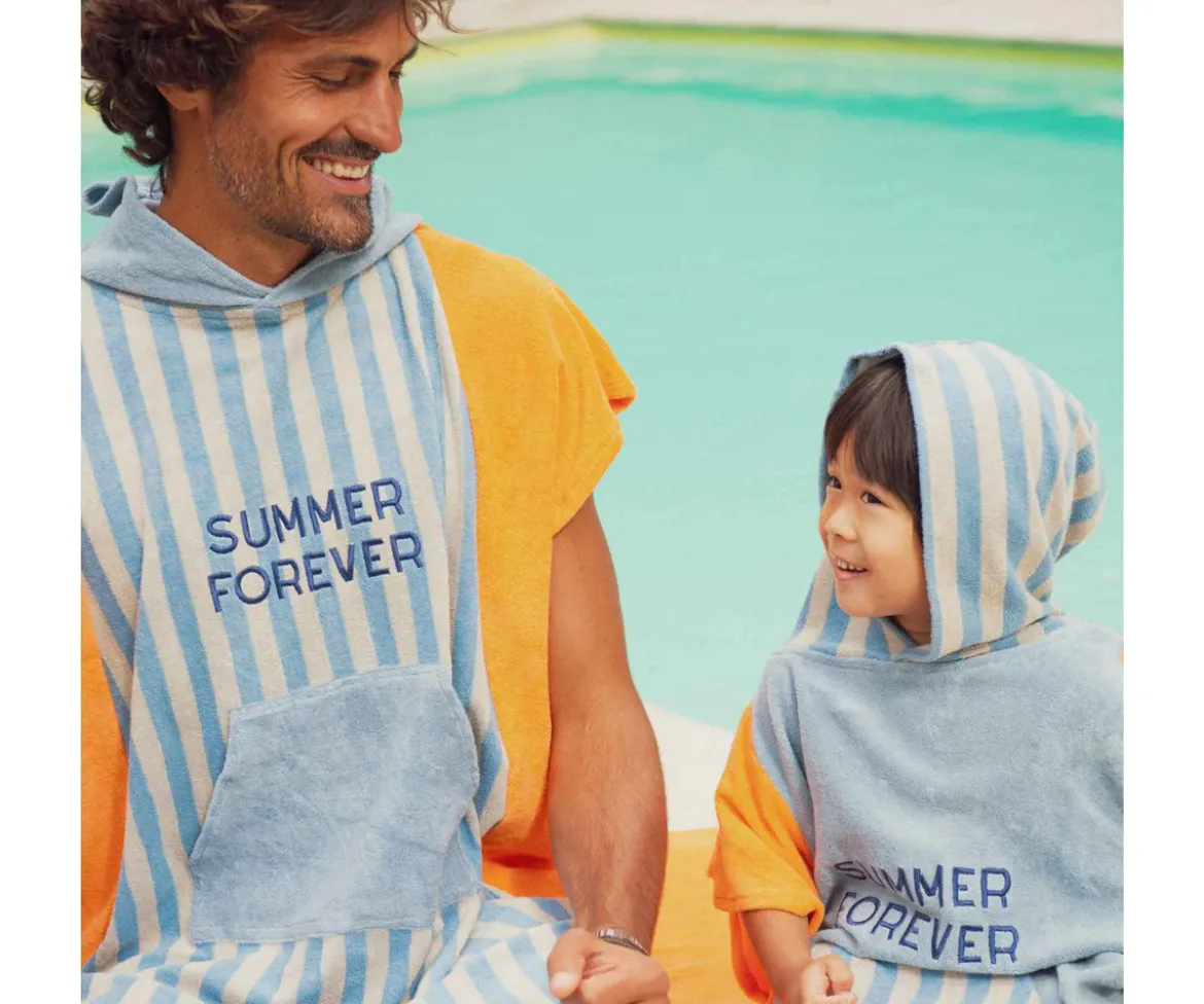 Poncho de Felpa Azul Summer Forever Bleu