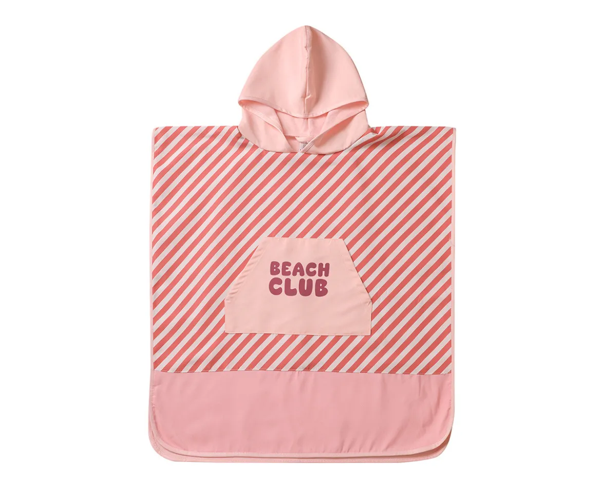 Poncho de Playa Stripes Bloom & Blush