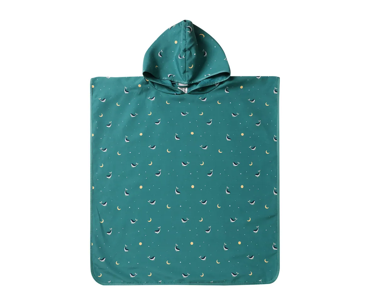 Poncho de Playa Whale Teal