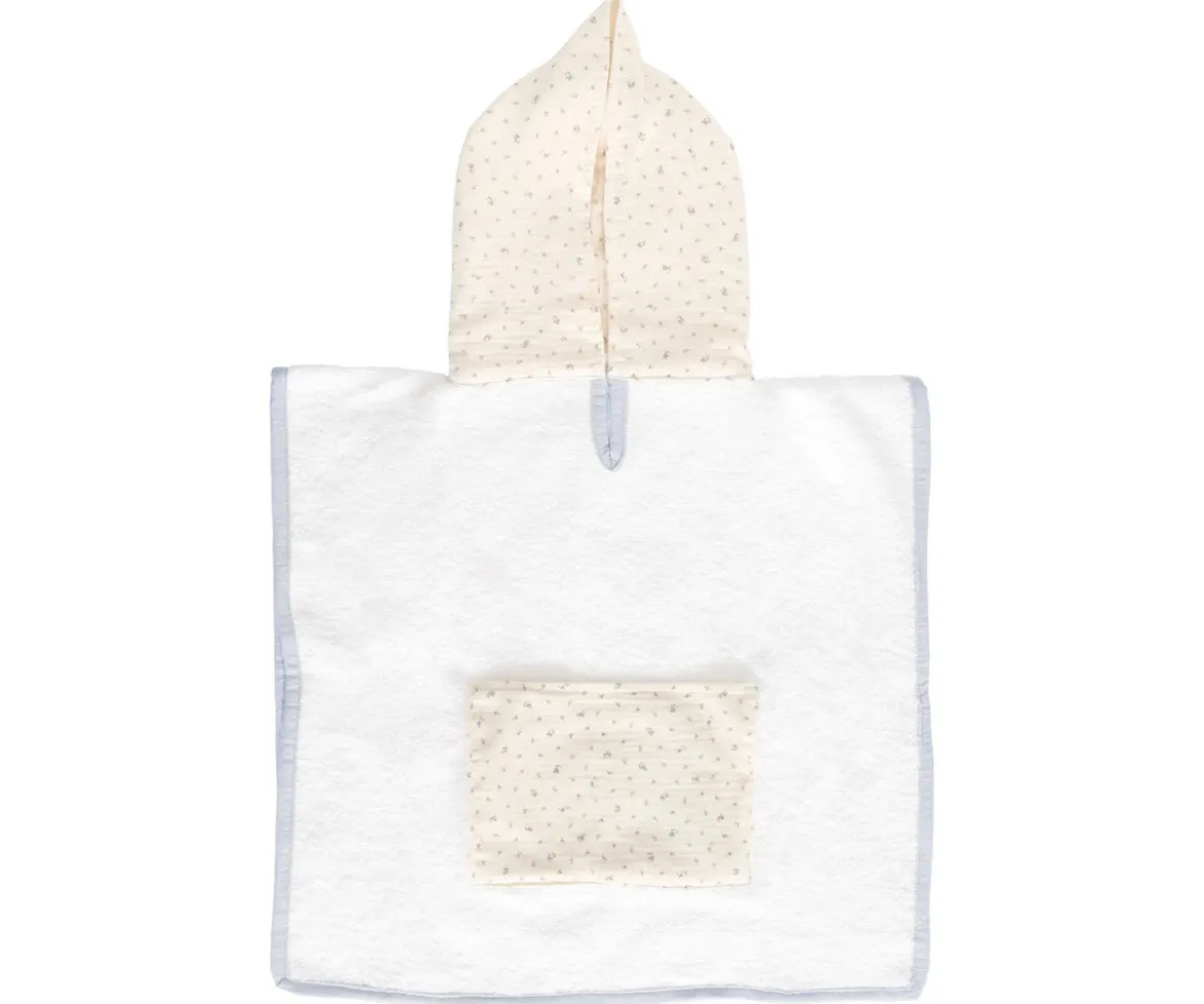 Poncho Flor Azul Personalizable