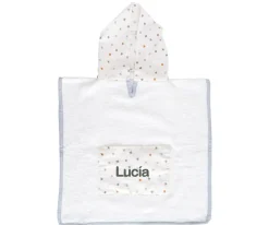 Poncho Little Stars Blue Personalizable