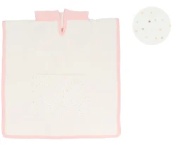 Poncho Rainbow Dots Rosa Personalizable