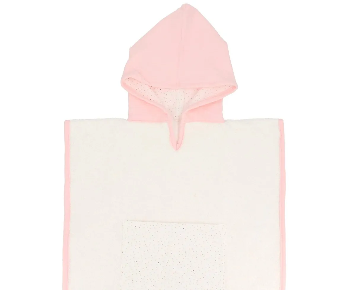 Poncho Rainbow Dots Rosa Personalizable