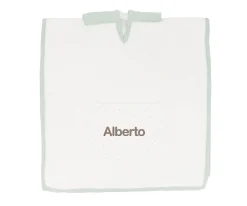 Poncho Rainbow Dots Verde Personalizable