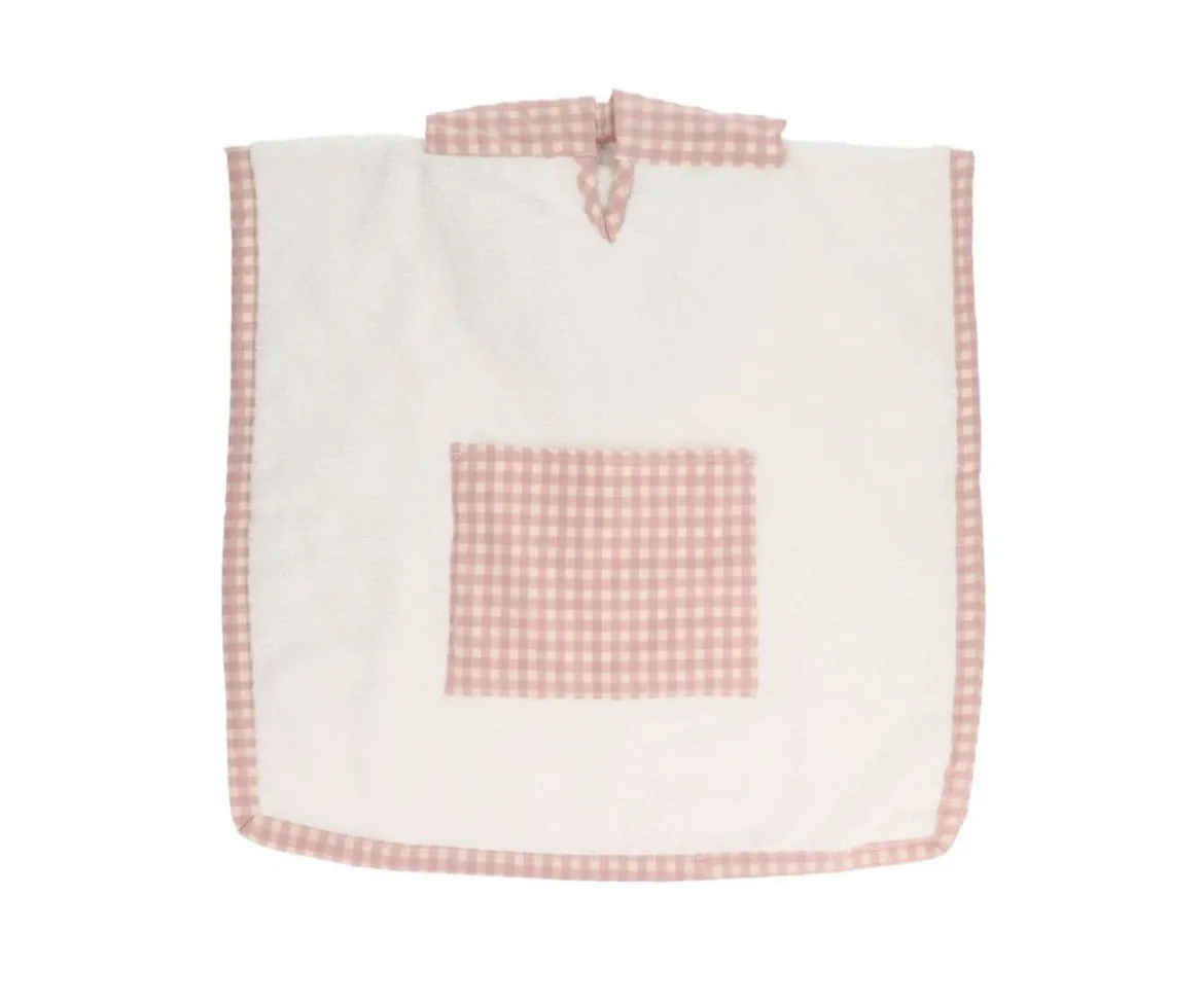 Poncho Vichy Rosa Personalizable