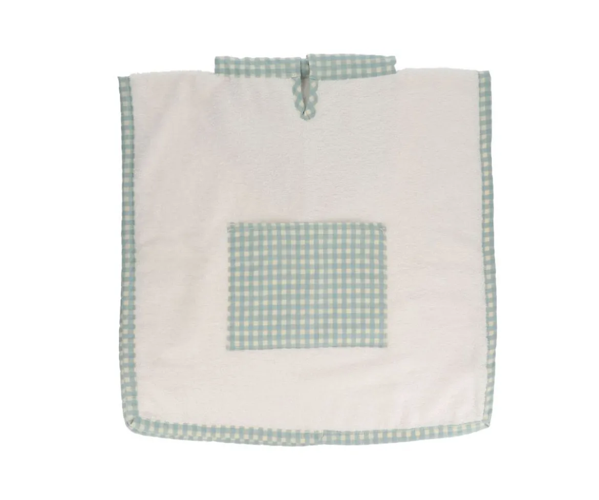 Poncho Vichy Verde Personalizable
