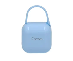 Portachupetes Square Personalizado Azul Claro