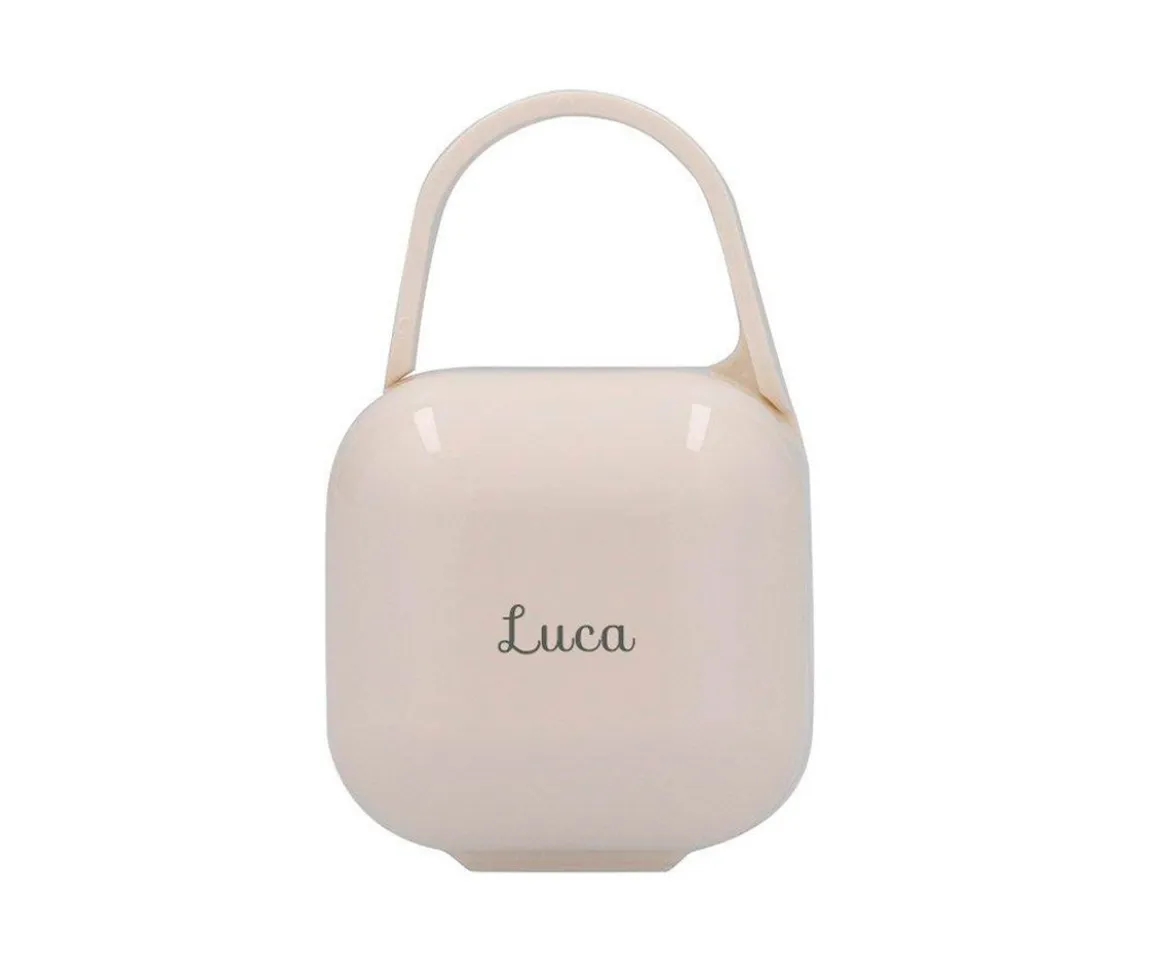 Portachupetes Square Personalizado Ivory