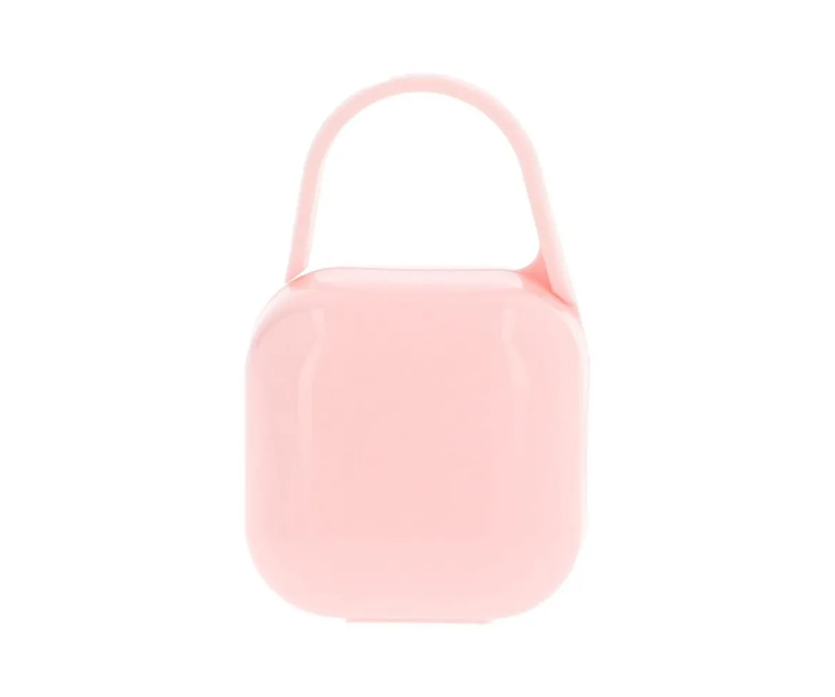 Portachupetes Square Personalizado Rosa Tiza