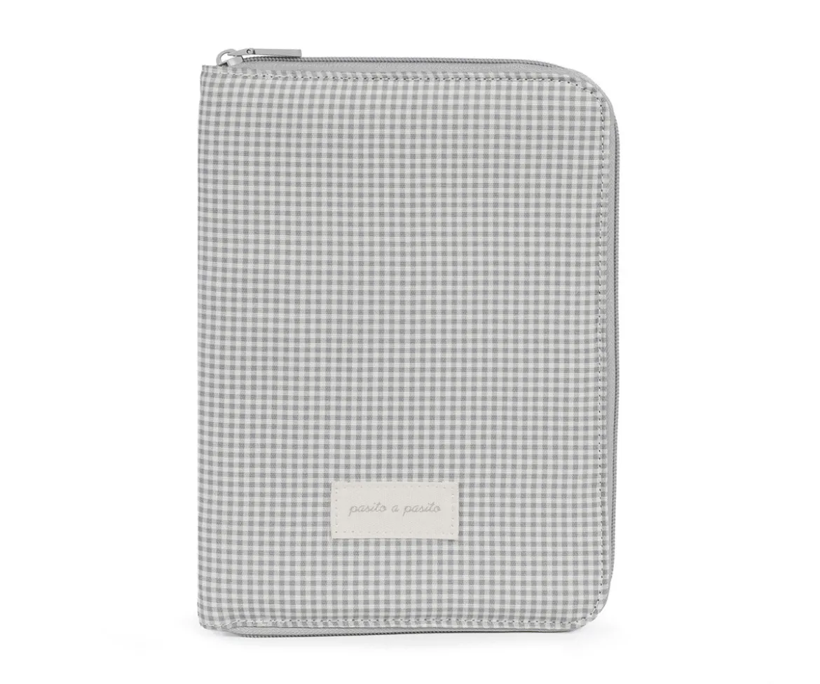Portadocumentos Little Bloom Vichy Gris