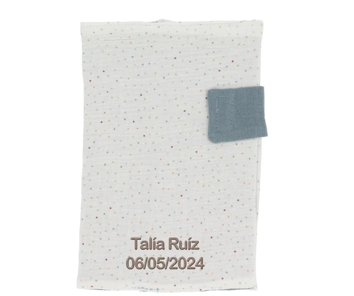 Portadocumentos Rainbow Dots Azul Personalizable